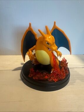 Pokemon Charizard Orange and Black Figure with Red Flame